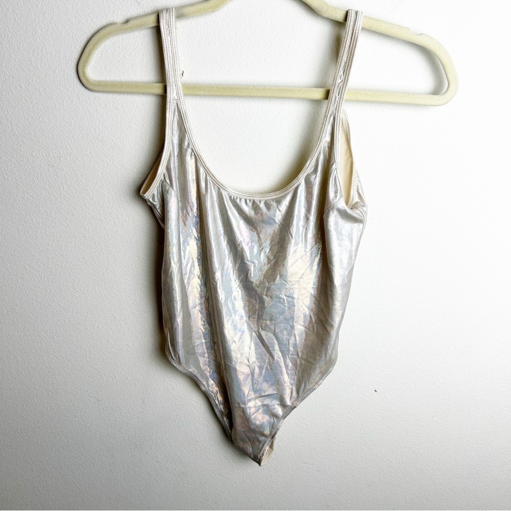 NWT Urban Outfitters Out from Under Crystalline Holigraphic bodysuit size: S - Picture 4 of 15
